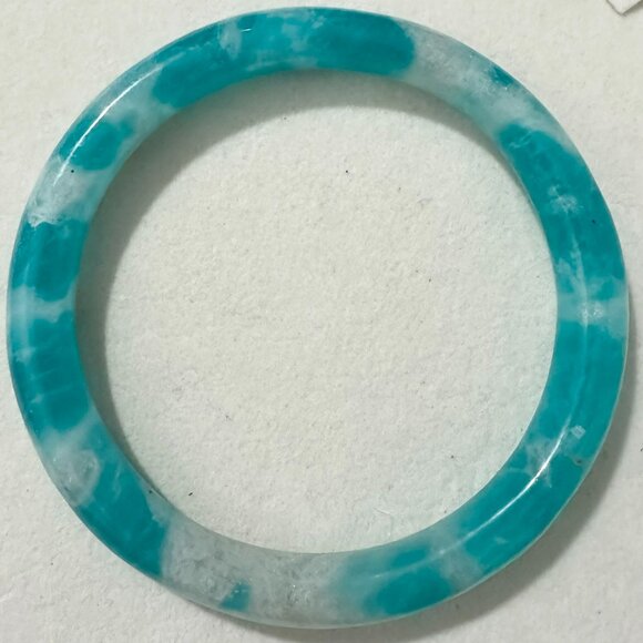 Blue Jade Bangle - Picture 5 of 7